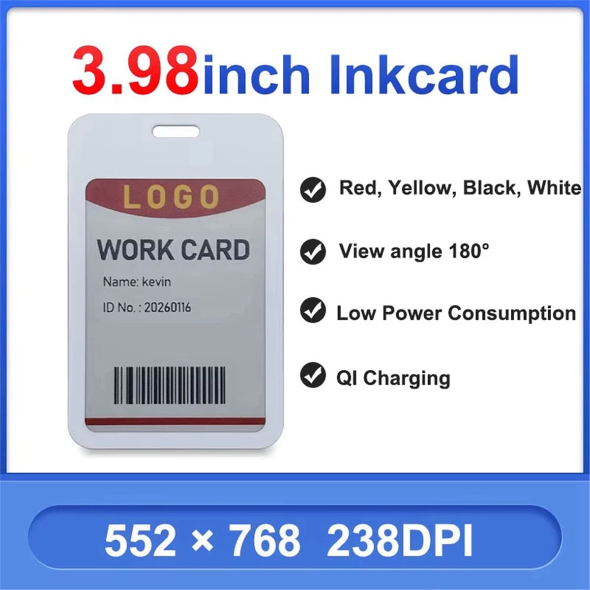 Power Tools Names - (A99Z) 3.98 インチ ディスプレイ 4 色電子ペーパー従業員バッジ出展者