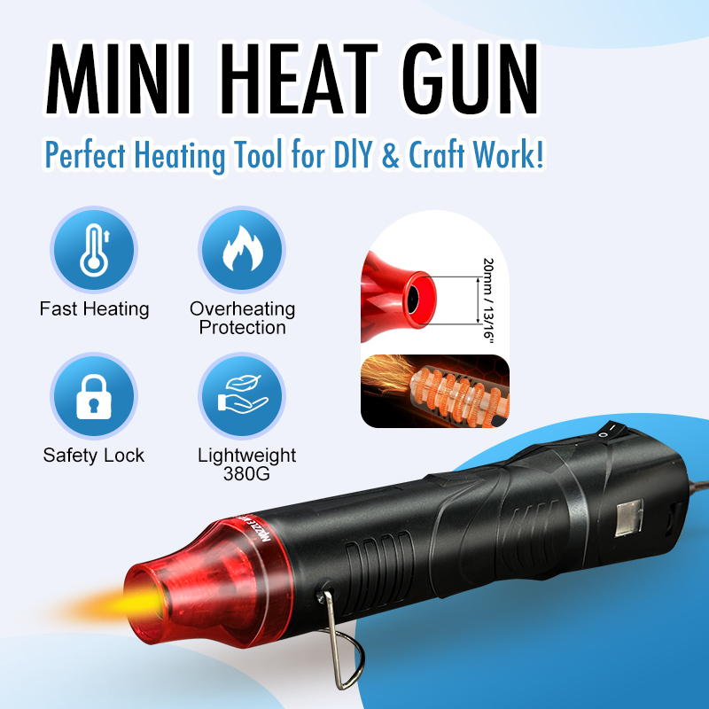 Heat Gun Variable - 220V ホットエアガンはんだ付け温度ブロワーガン DIY 工芸品電力ホットドライヤーミニヒートガン収縮チューブカーラップ