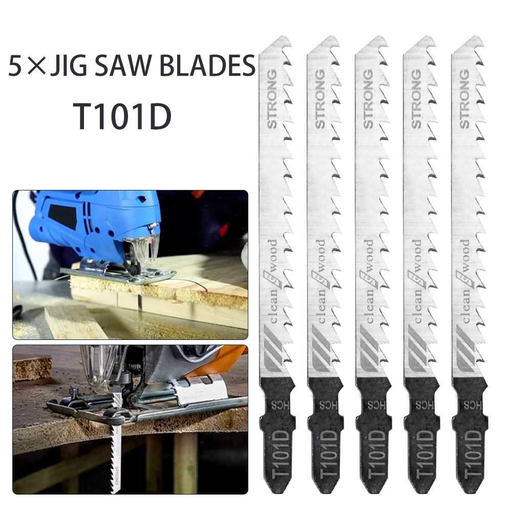 Power Tools Jigsaw - グルーブレード,5個,t101d 65mn,木材,金属,PVC,電動工具用の鋸刃