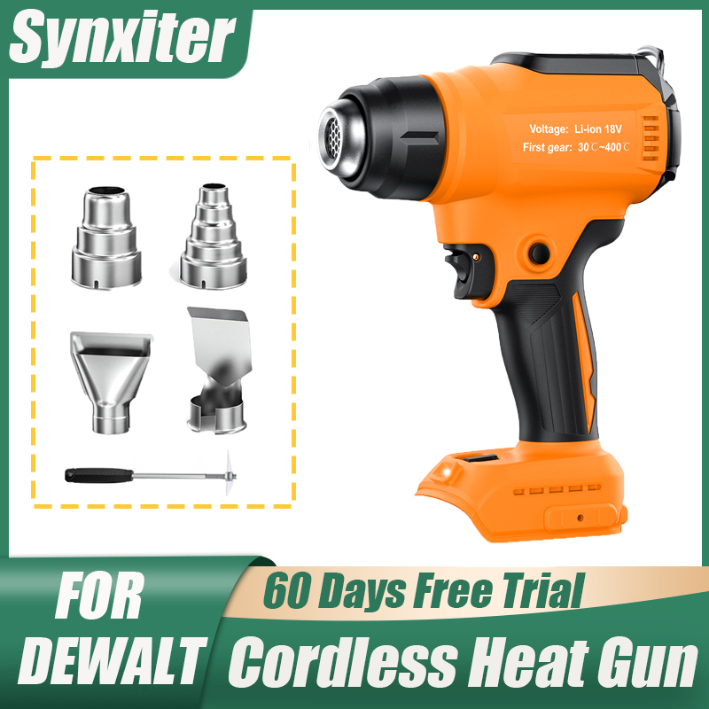 Heat Gun Variable - コードレスヒートガン Dewalt 18V バッテリーワイヤレス電動ハンドヘルド熱収縮ガンノズル付き工芸品シュリンクラッピング