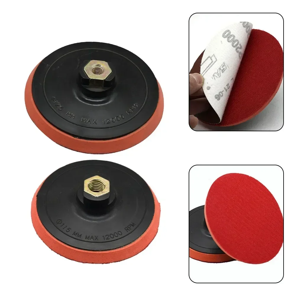 Angle Grinder 4.5 - 1個入り 4.5/5インチ 115/125mm バッキングパッド 自己粘着フックアンドループ式 バックプレート