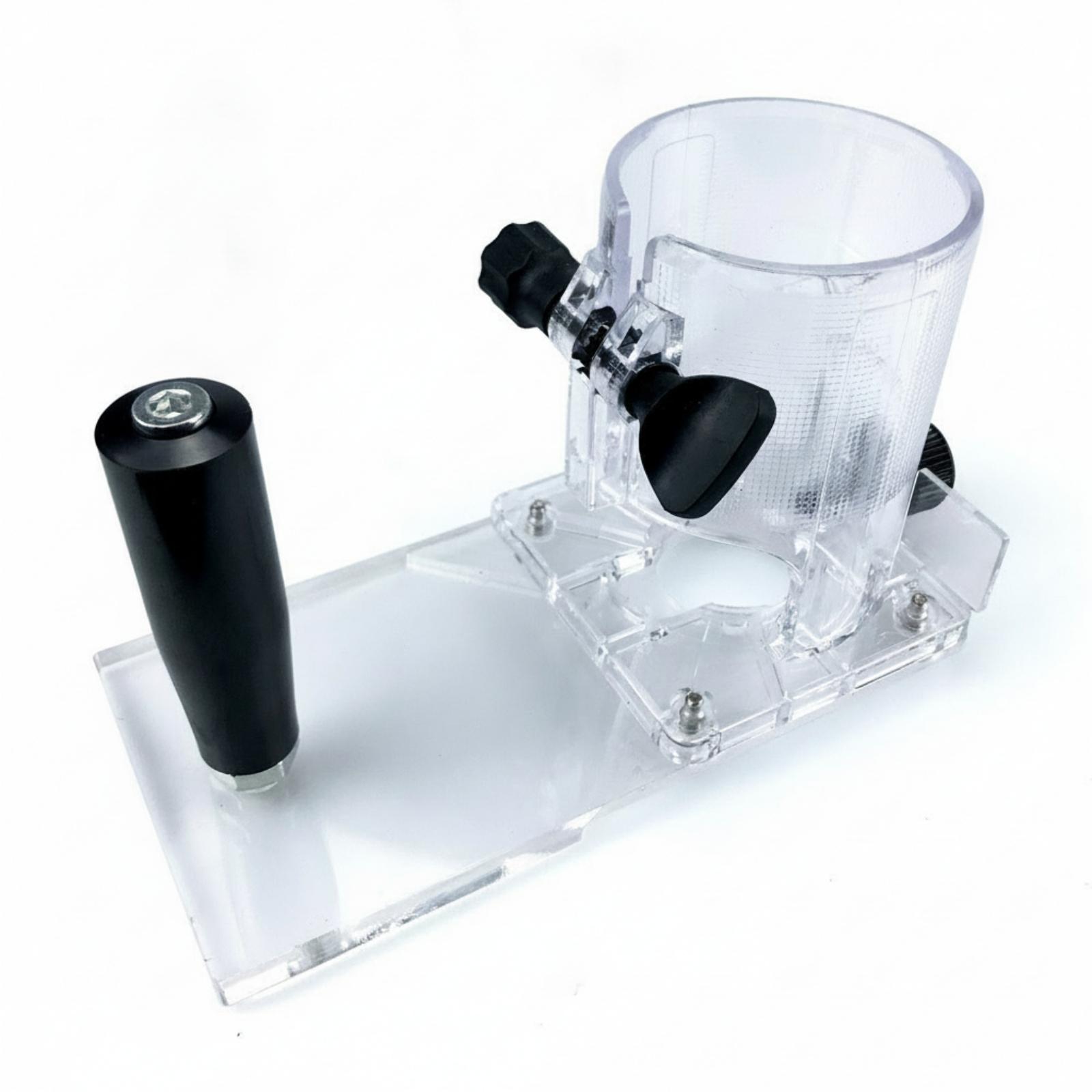 Router Trim Base - 透明アクリル製ルーターベースプレート 透明トリムルーターベース ロックノブ 大工道具部品