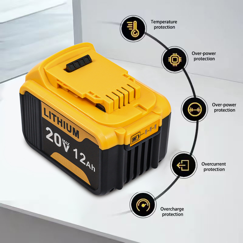 12.0Ah バッテリー交換品 DEWALT 20V MAX - Power Tools Yellow And Black のレビューと価格