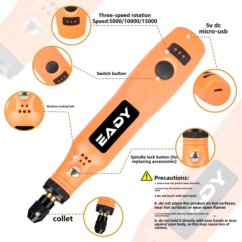 USBコードレス回転工具キット – 金属研磨、模型製作、アク - Power Tools Jack のレビューと価格