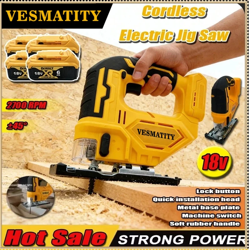 2700RPMカーブソー、コードレス電動ジグソー、ポータブル - Power Tools Jigsaw のレビューと価格