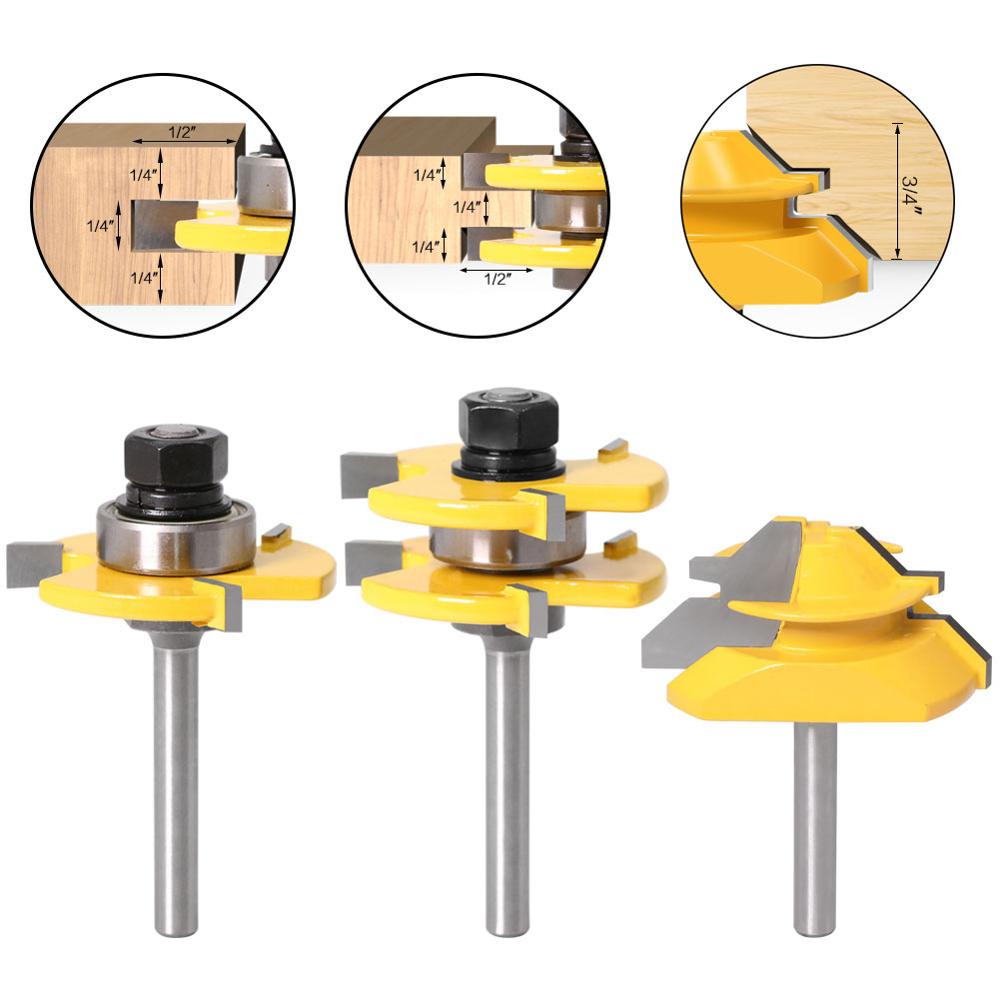 タングおよびグルーブ ルーター ビット ツール セット 1/ - Router Trim Base のレビューと価格