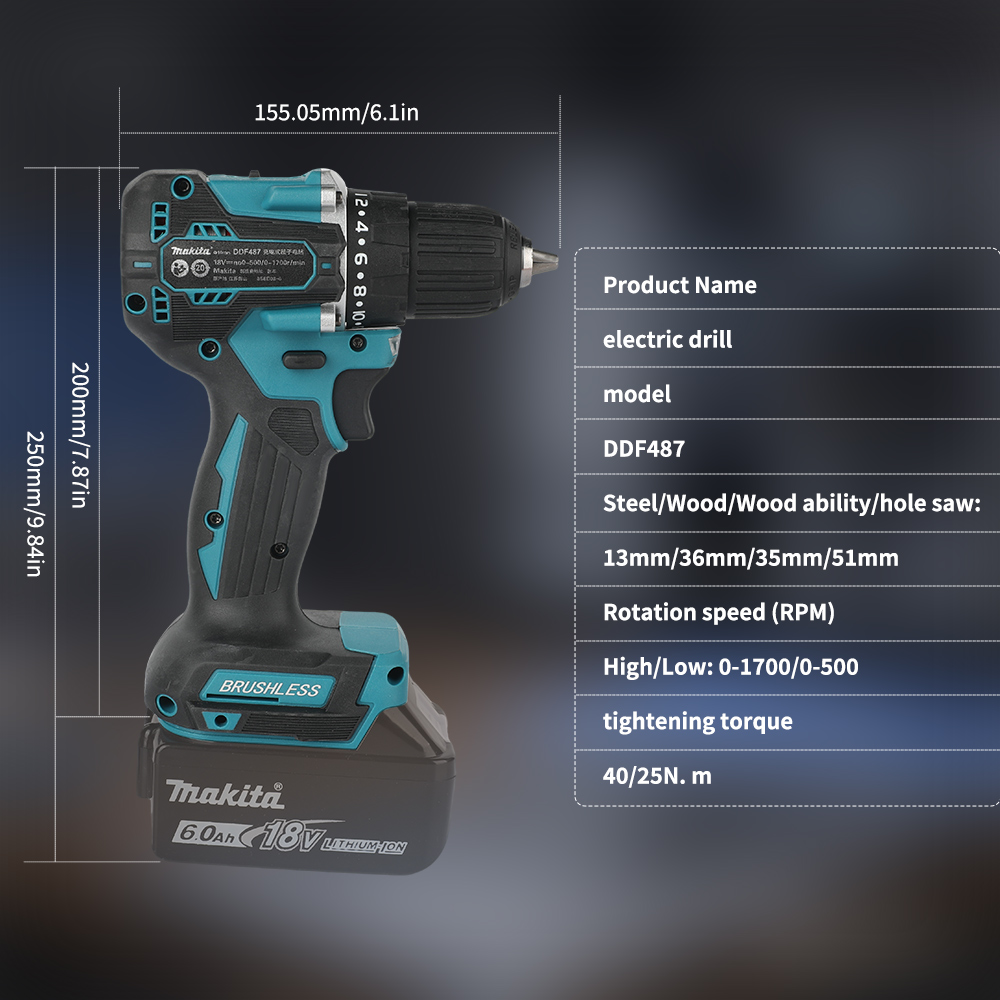 18V ブラシレスコードレスドリル 410W 40N·m 2 - Power Tools Jack のレビューと価格