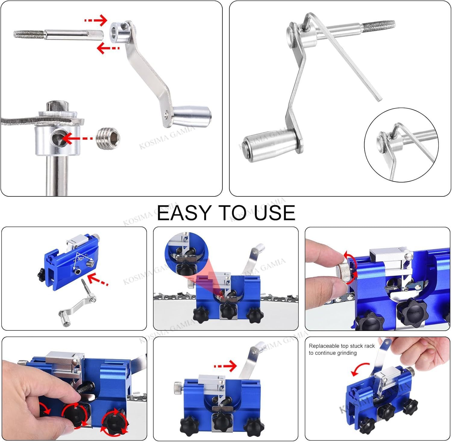 携帯用手動チェーンソーブレード研磨ツール、バリ取り砥石、クリ - Power Tools Jigsaw のレビューと価格