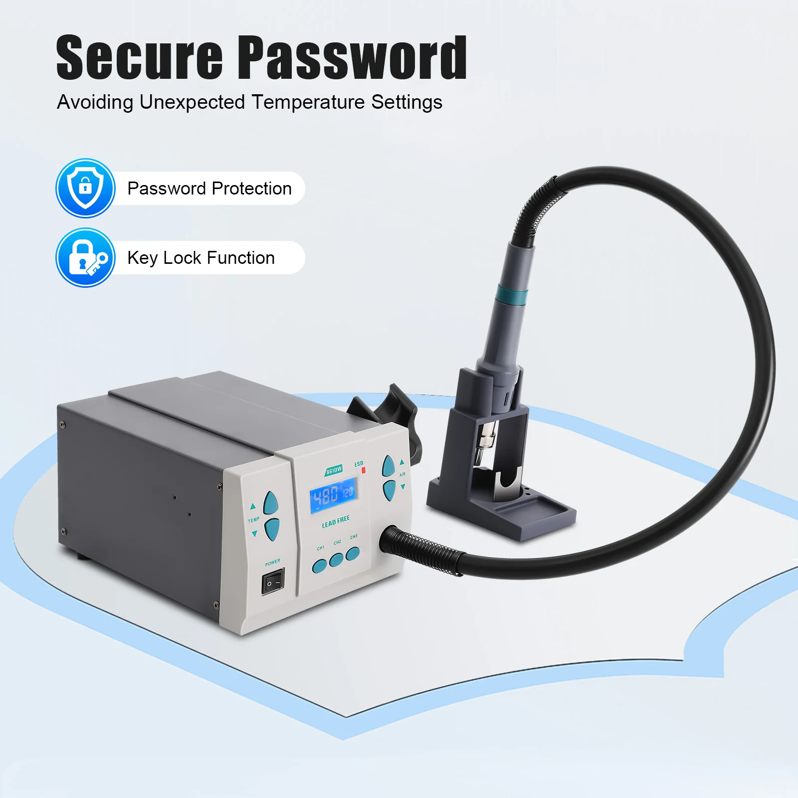 熱風リワークステーション、1000Wデジタル熱風はんだ付けリ - Heat Gun Variable のレビューと価格