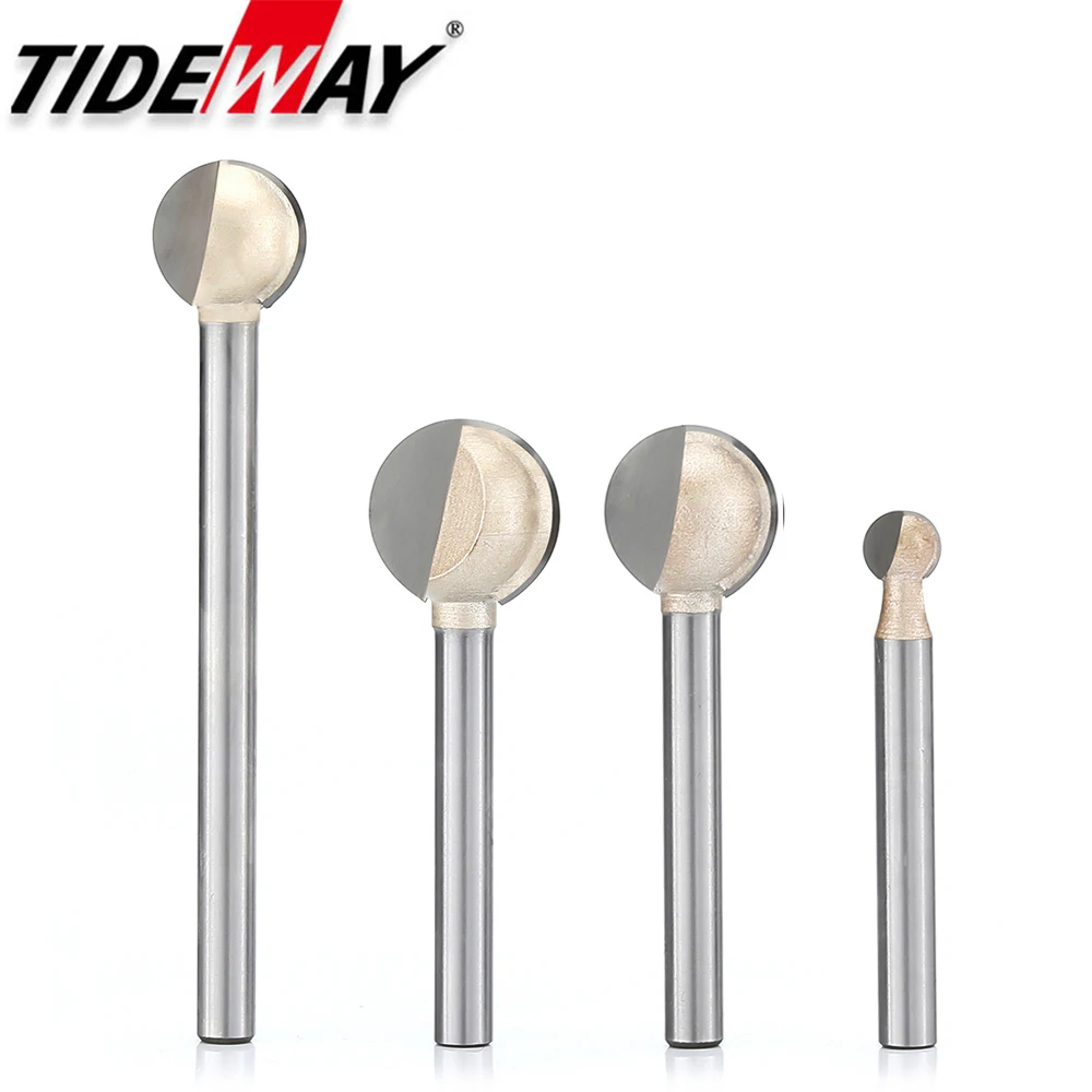 Tideway-シャンクボールノーズラウンド彫刻ビット、木工 - Router Trim Base のレビューと価格