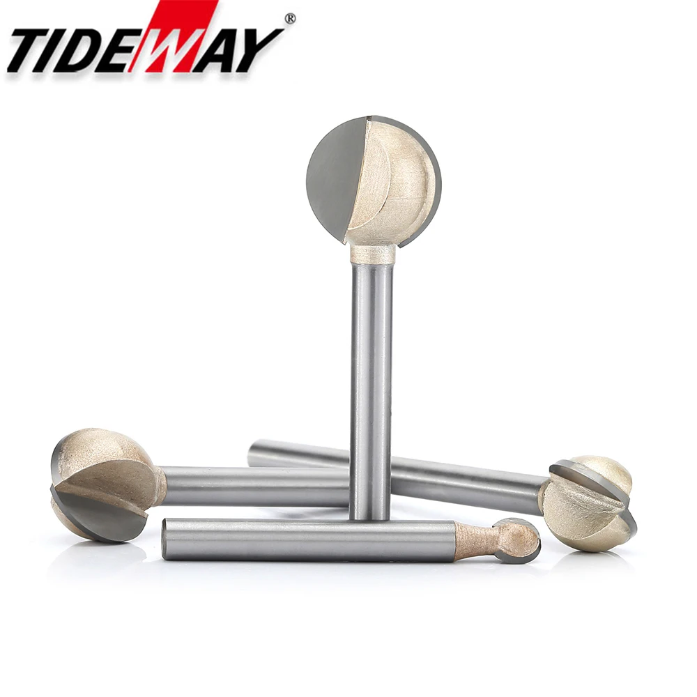 Tideway-シャンクボールノーズラウンド彫刻ビット、木工 - Router Trim Base のレビューと価格