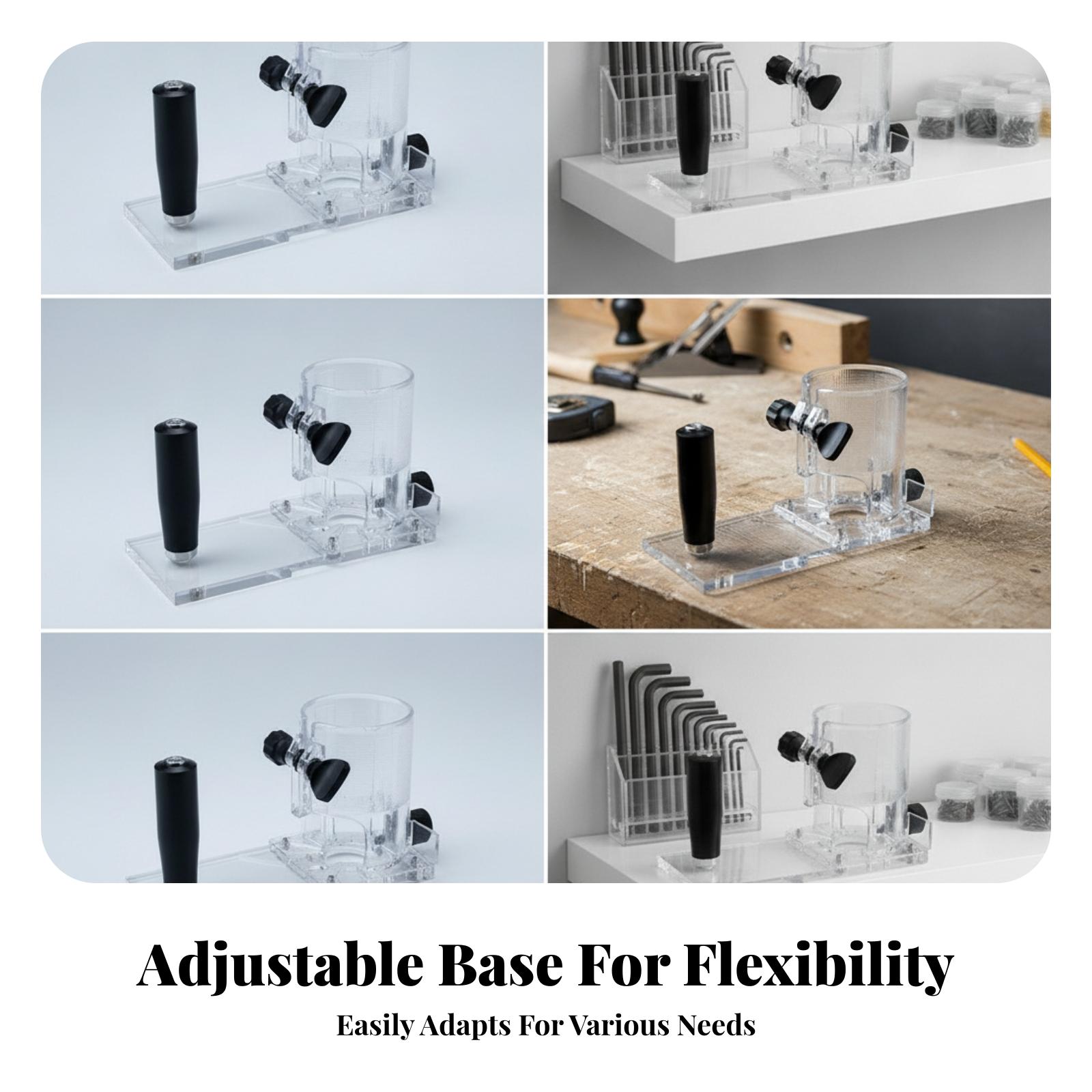 透明アクリル製ルーターベースプレート 透明トリムルーターベー - Router Trim Base のレビューと価格